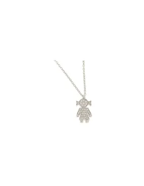 Easy COLLANA IN ORO BIANCO CON DIAMANTI (ct 0,21) ref: 289-VP7597