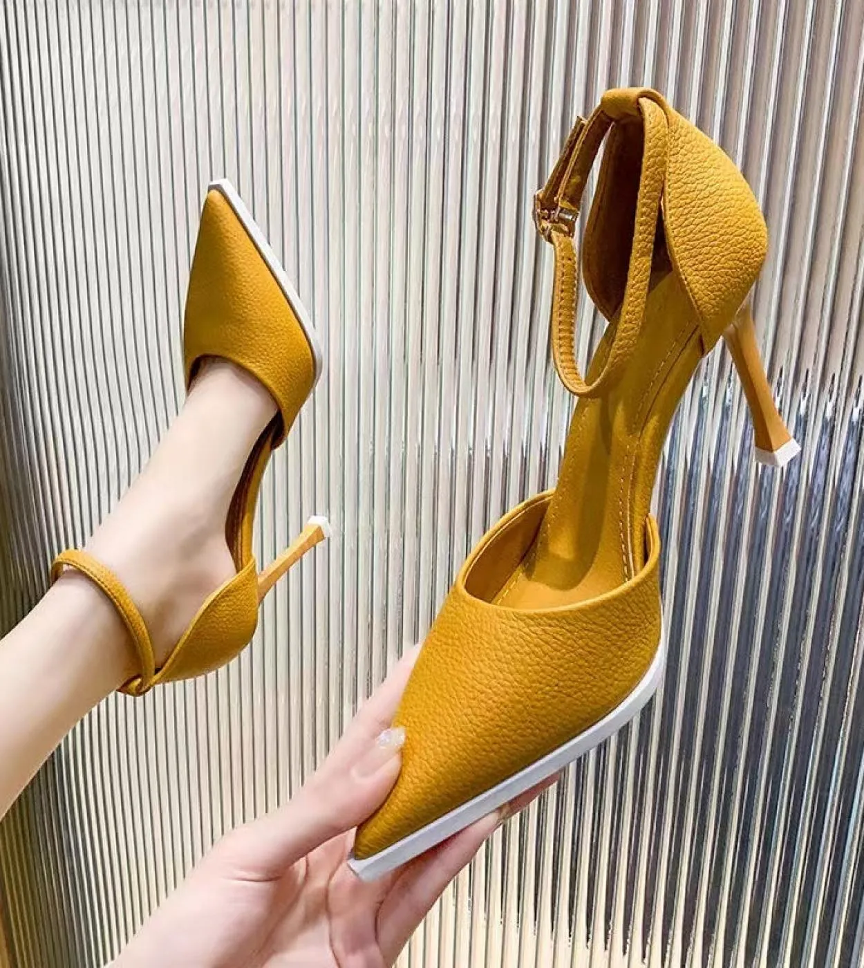 High Heels Women Sandals Fashion Pointed Toe Shoes 2022 Summer New Trend Office Dress Designer Green Pumps Women Shoes