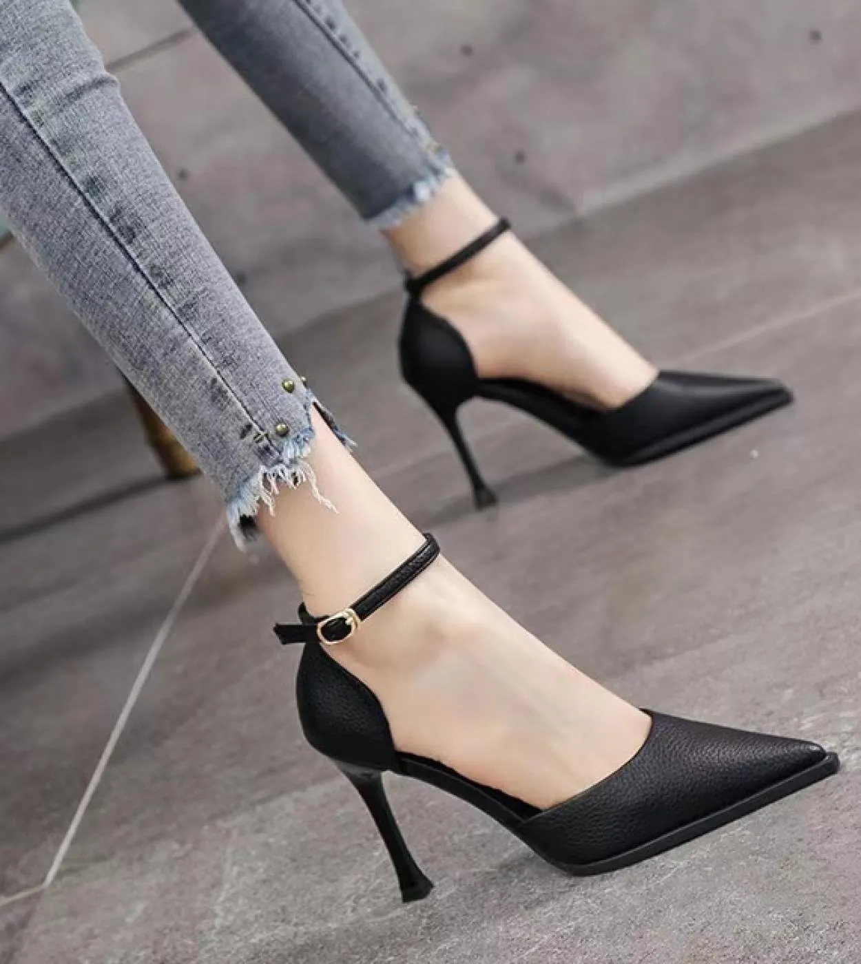 High Heels Women Sandals Fashion Pointed Toe Shoes 2022 Summer New Trend Office Dress Designer Green Pumps Women Shoes
