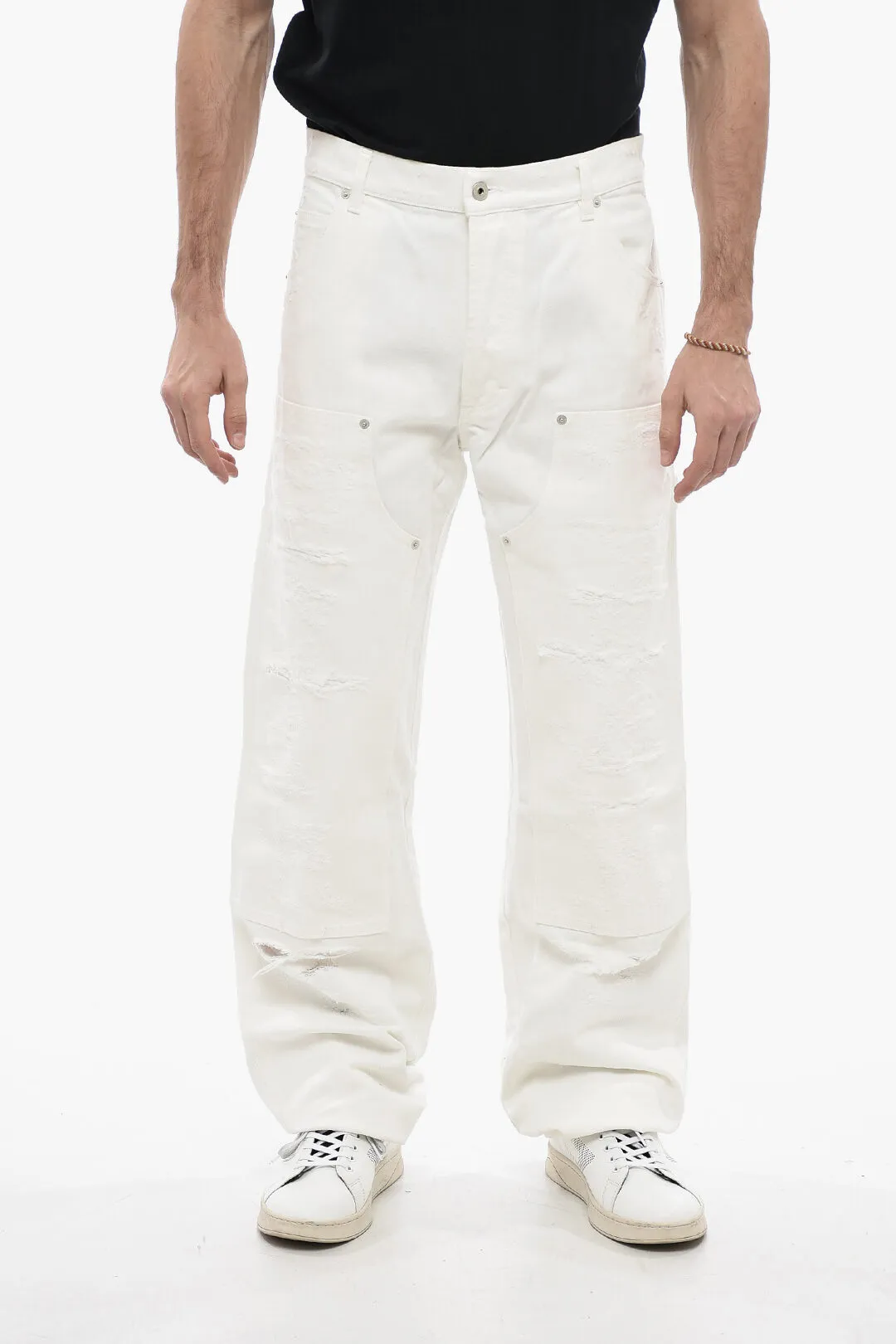 Pantaloni Cargo CARPENTER in Denim Distressed