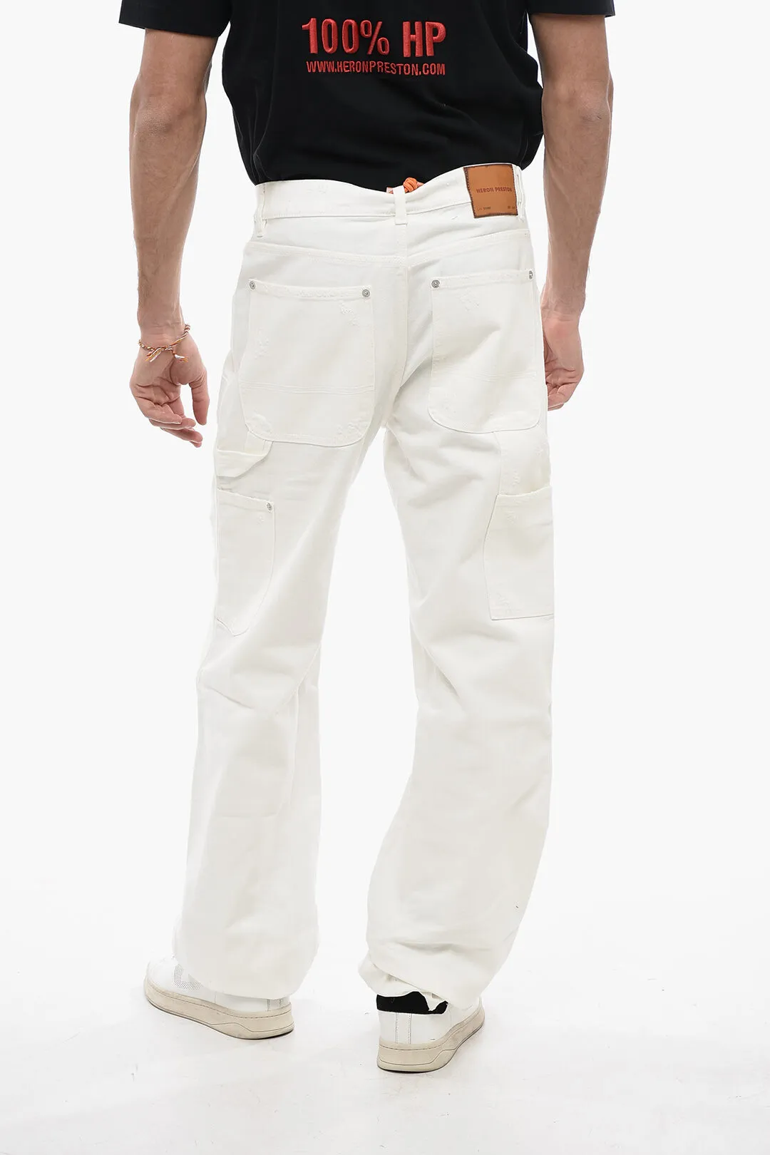 Pantaloni Cargo CARPENTER in Denim Distressed